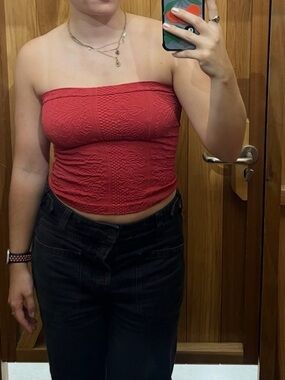 Out From Under Red Textured Tube Top
